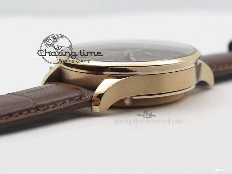 MIROTIME 0115 Portuguese IW371415 ZF 1:1 Best Edition RG Black dial On Brown Leather Strap A Modern 7286